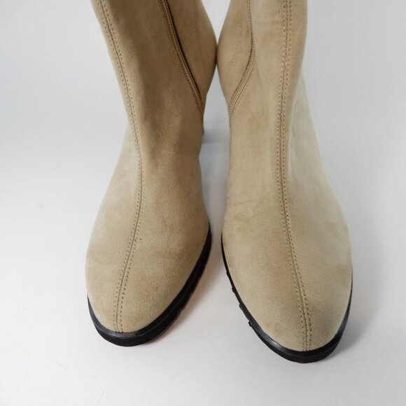 Share RON WHITE Fabia OTK BOOTS Size 6.5 Stretch Faux Suede Over the Knee NEW - Picture 4 of 10